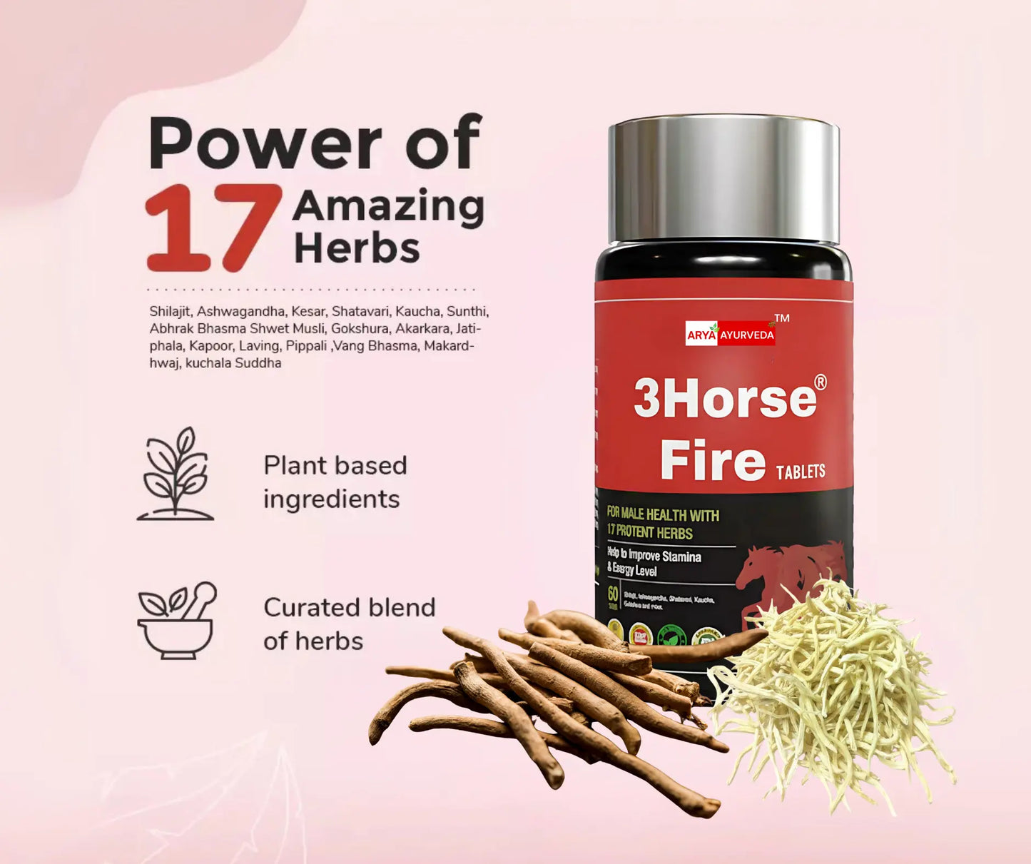 3 Horse Fire Tablets™ - For Natural Energy and Daily Wellness