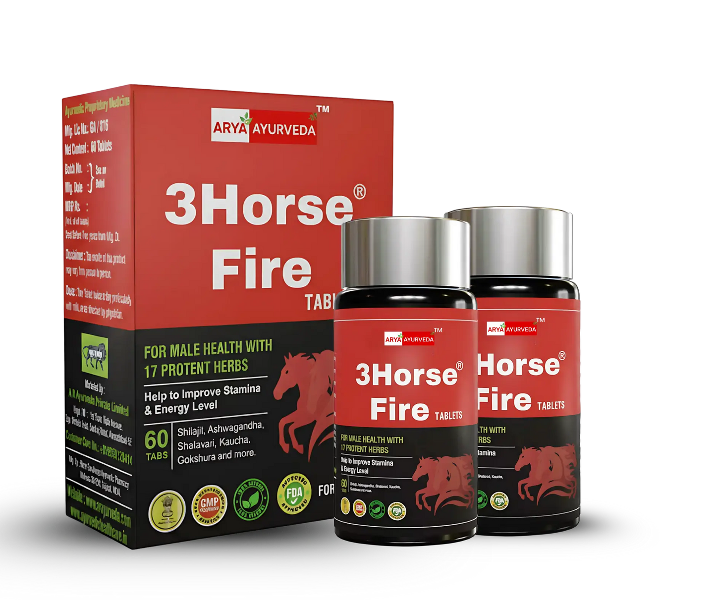 3 Horse Fire Tablets™ - For Natural Energy and Daily Wellness