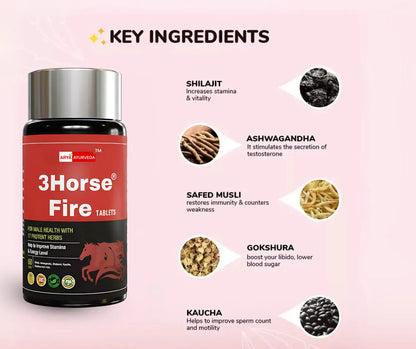 3 Horse Fire Tablets™ - For Natural Energy and Daily Wellness